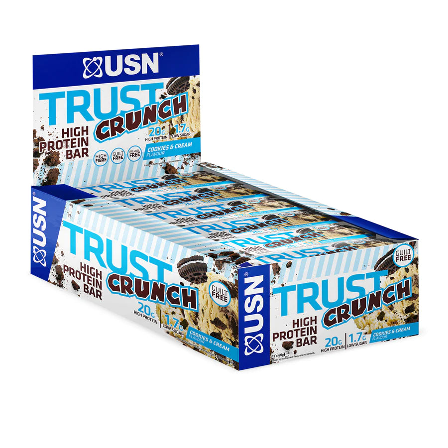 USN Crunch Protein Bar (1 BOX of 12 bars) copy-of-usn-crunch-bar-1-bar Protein Snacks Cookies & Cream BEST BY SEPT 2023 USN