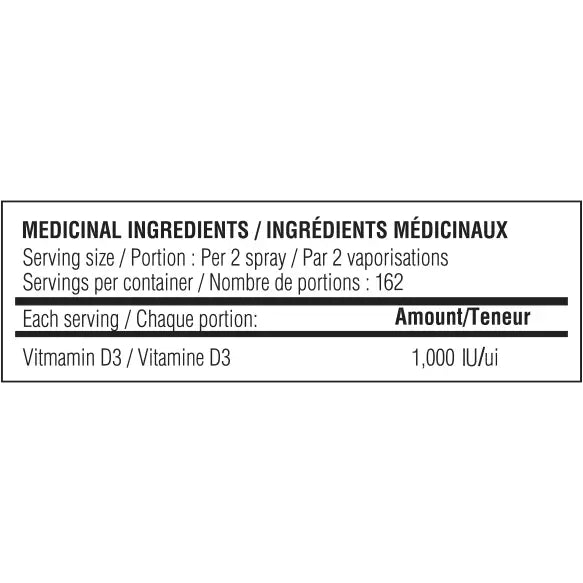 Vitamin D3 Spray 162 servings Believe Supplements Top Nutrition Canada
