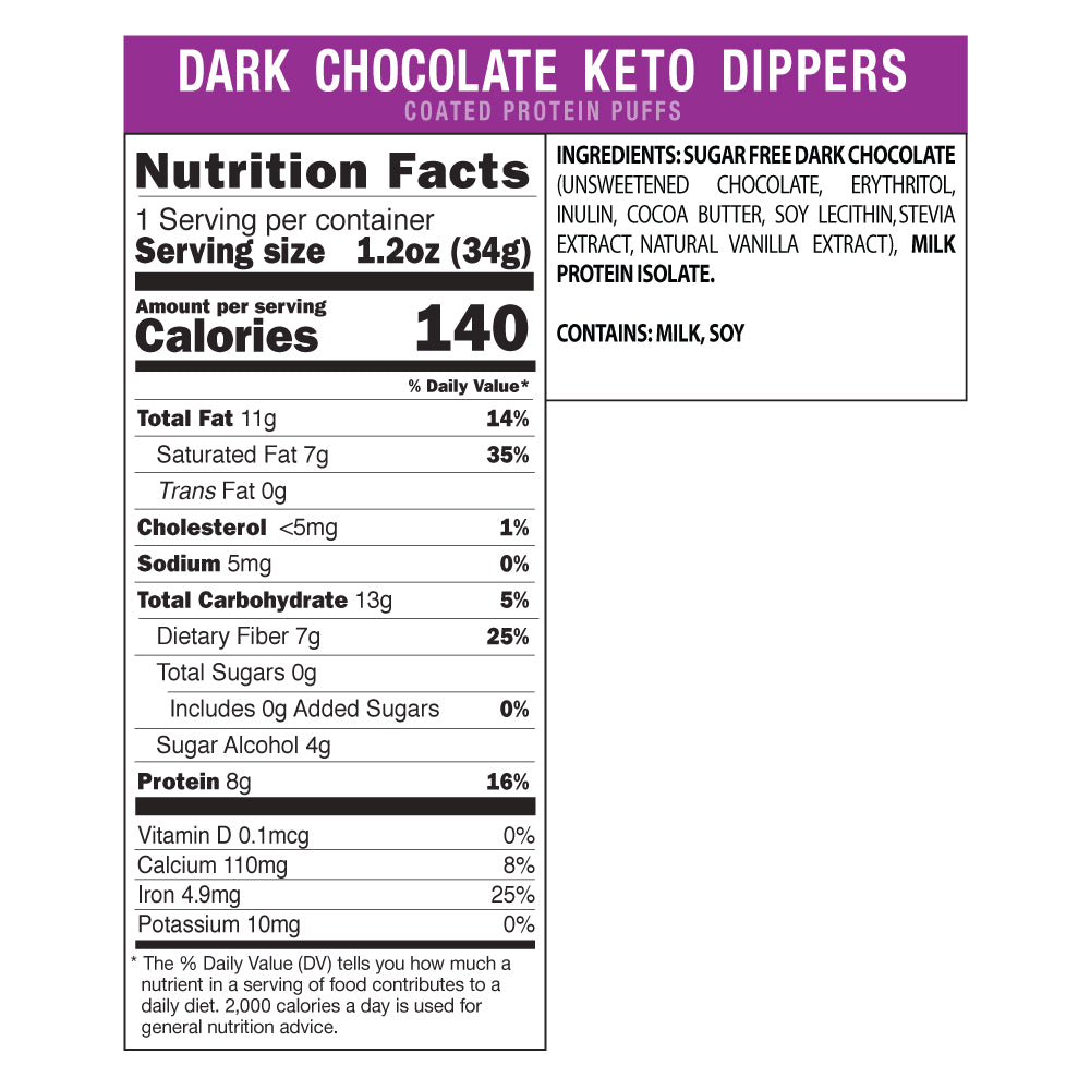 Shrewd Food Keto Dippers (1 bag) Protein Snacks Milk Chocolate BEST BY DEC 25/2022,Dark Chocolate BEST BY NOV 3/2022 Shrewd Food shrewd-food-keto-dippers-1-bag