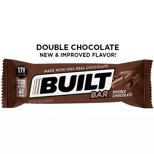 Built Protein Bar (1 bar) Protein Snacks NEW AND IMPROVED Double Chocolate Built Bar