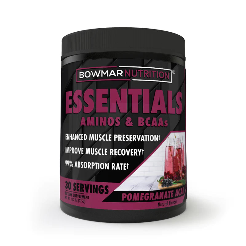 Bowmar Essentials Aminos & BCAA's (30 servings) bowmar-essentials-aminos-bcaas-30-servings BCAAs and Amino Acids Pomegranate Acai Bowmar Nutrition