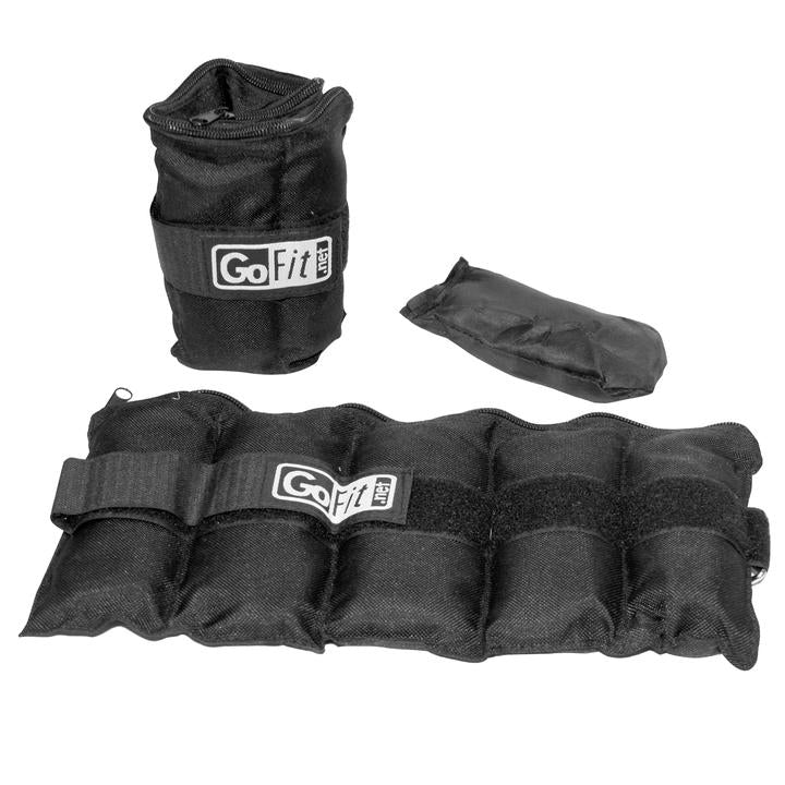 GoFit Adjustable Ankle Weights (1 pair) Fitness Accessories 2.5lb (EACH ANKLE),5lb (EACH ANKLE) GoFit