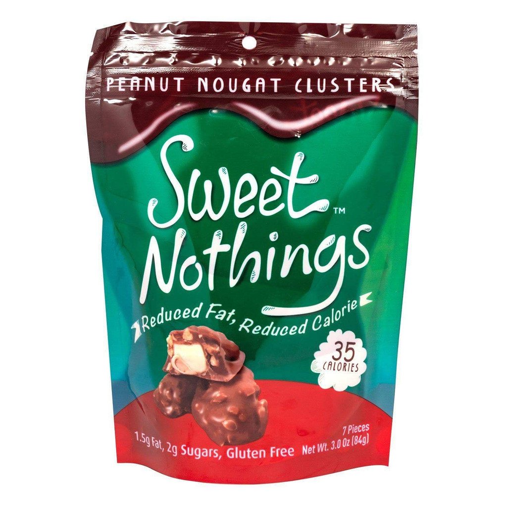 Sweet Nothings KETO Low-Calorie Chocolate Candy (1 bag of 7 servings) Protein Snacks Peanut Nougat Clusters sweet nothings