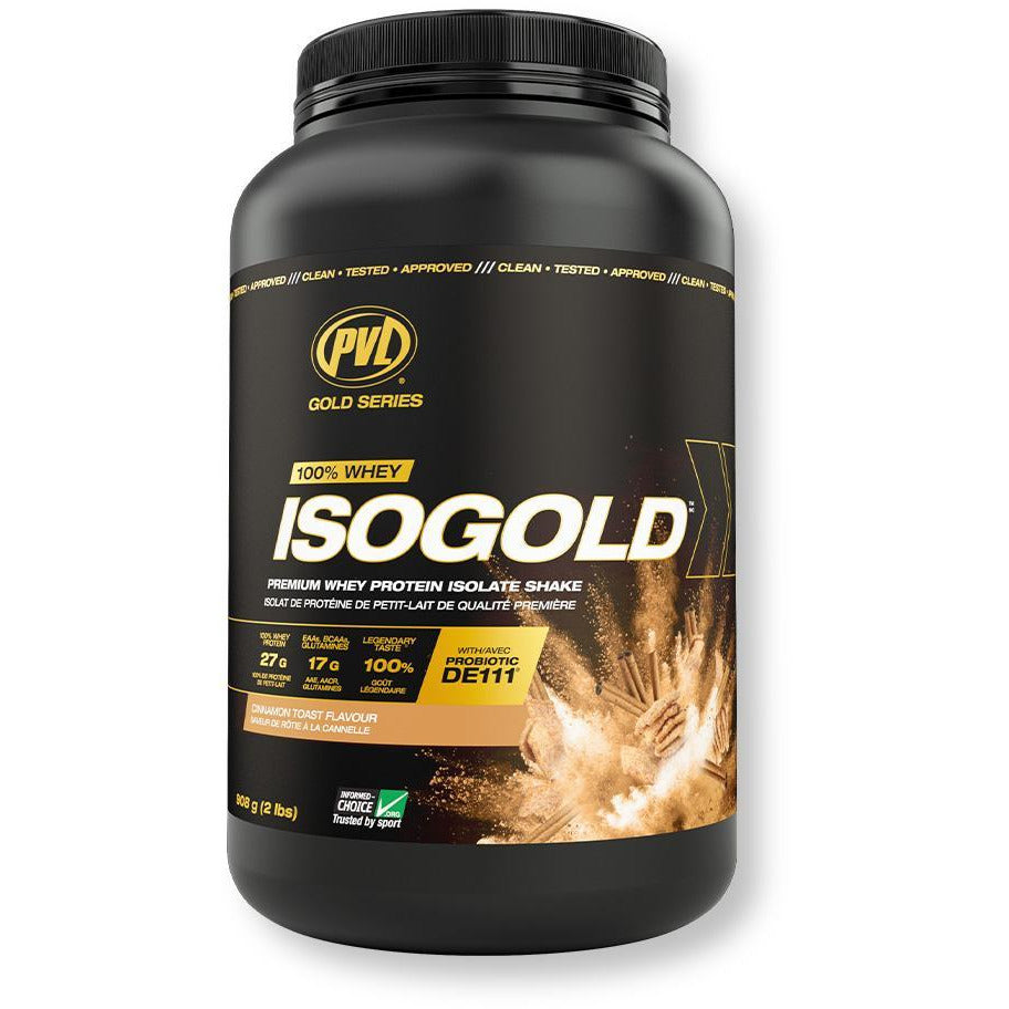 PVL IsoGold Whey Isolate & Hydrolysate (2lb) Whey Protein Cinnamon Toast Pure Vita Labs