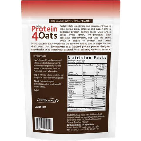PEScience Select Protein4Oats 12 servings PEScience Top Nutrition Canada