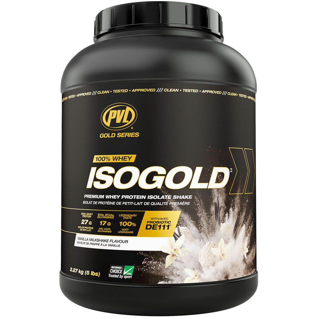 PVL IsoGold Whey Isolate & Hydrolysate 5lbs Pure Vita Labs Top Nutrition Canada