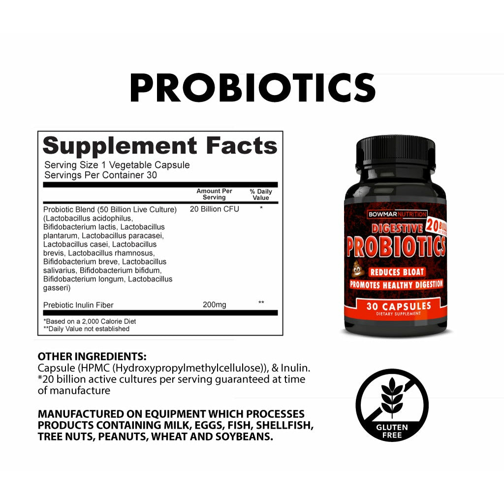 Bowmar Nutrition Probiotics (30 capsules) Probiotics Bowmar Nutrition