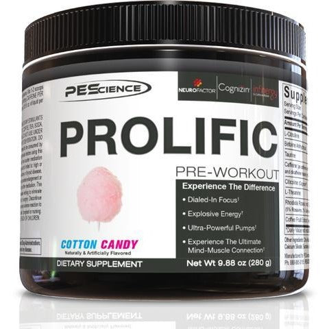 PEScience Prolific Pre-Workout (40 servings) Pre-workout Cotton Candy PEScience