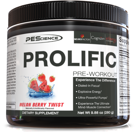PEScience Prolific Pre-Workout (40 servings) Pre-workout Melon Berry Twist PEScience
