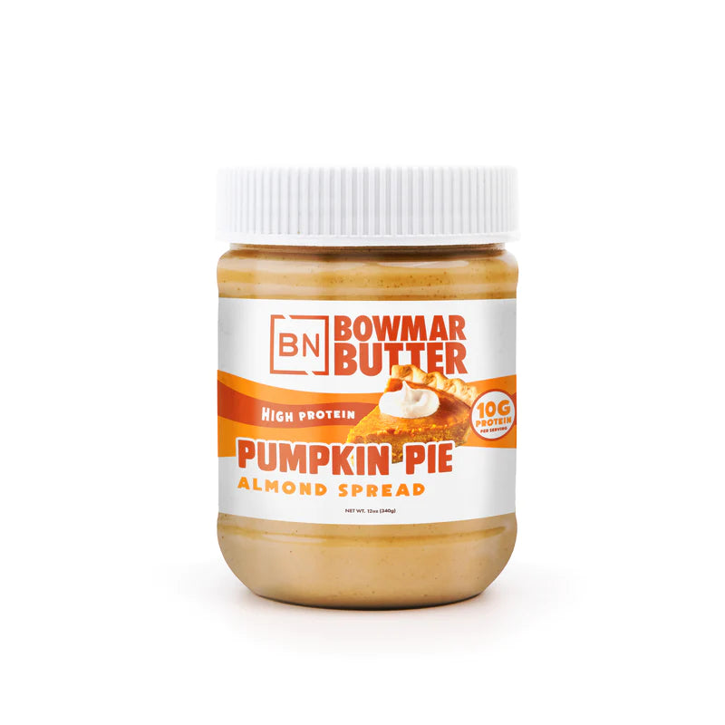 NEW Bowmar High Protein Nut Spread (12 oz) Pumpkin Pie | ALMOND Bowmar Nutrition