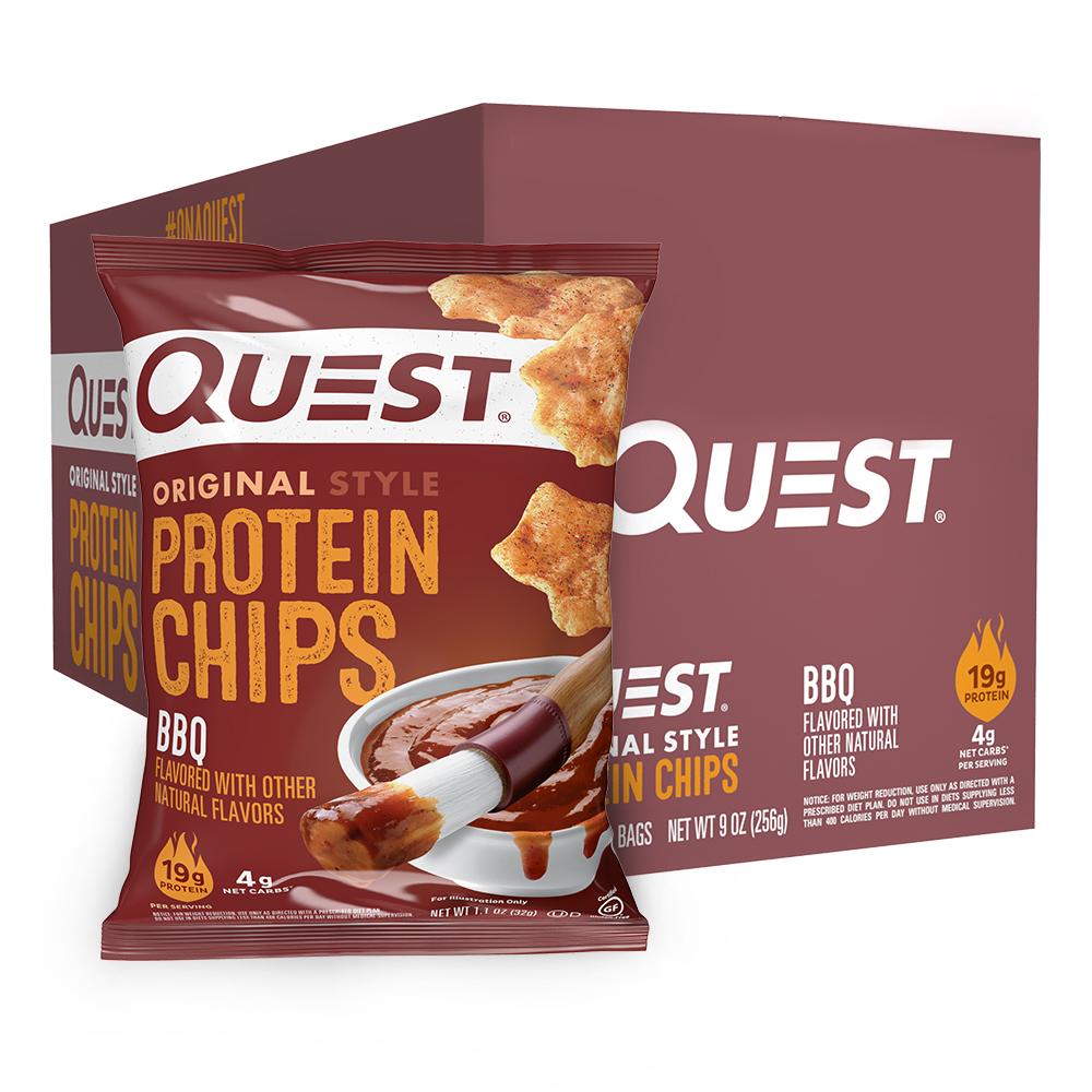 Quest Nutrition Protein Chips (Box of 8) Protein Snacks Original Style BBQ Quest Nutrition
