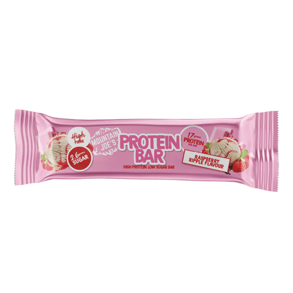 Mountain Joe's Low Sugar Protein Bar (1 bar) Protein Snacks Raspberry Ripple BEST BY JUNE 07/23 Mountain Joe's