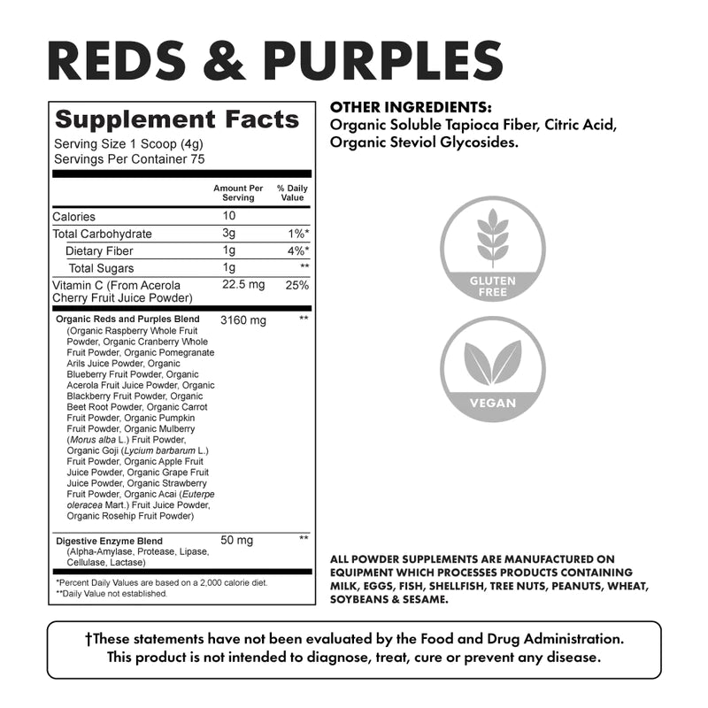 Bowmar Nutrition Reds and Purples (75 servings) Health and Wellness Bowmar Nutrition