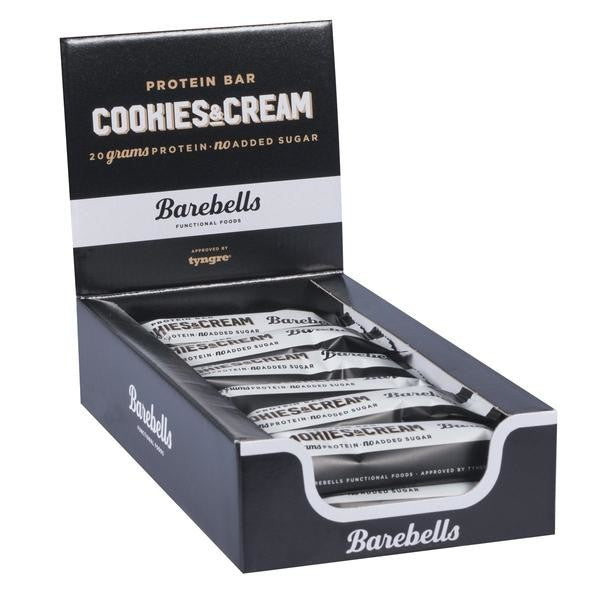 Barebells Protein Bar (Box of 12) barebells-protein-bar-1-box Protein Snacks Cookies & Cream Barebells