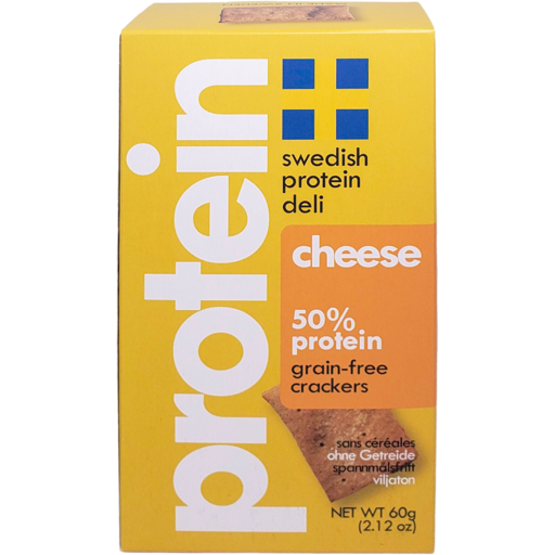Swedish Protein Deli Grain-Free KETO Protein Crackers (60g) Protein Snacks Cheese Swedish Protein Deli
