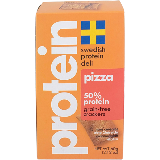 Swedish Protein Deli Grain-Free KETO Protein Crackers (60g) Protein Snacks Pizza Swedish Protein Deli