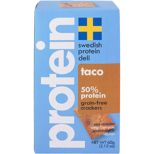 Swedish Protein Deli Grain-Free KETO Protein Crackers (60g) Protein Snacks Taco Swedish Protein Deli
