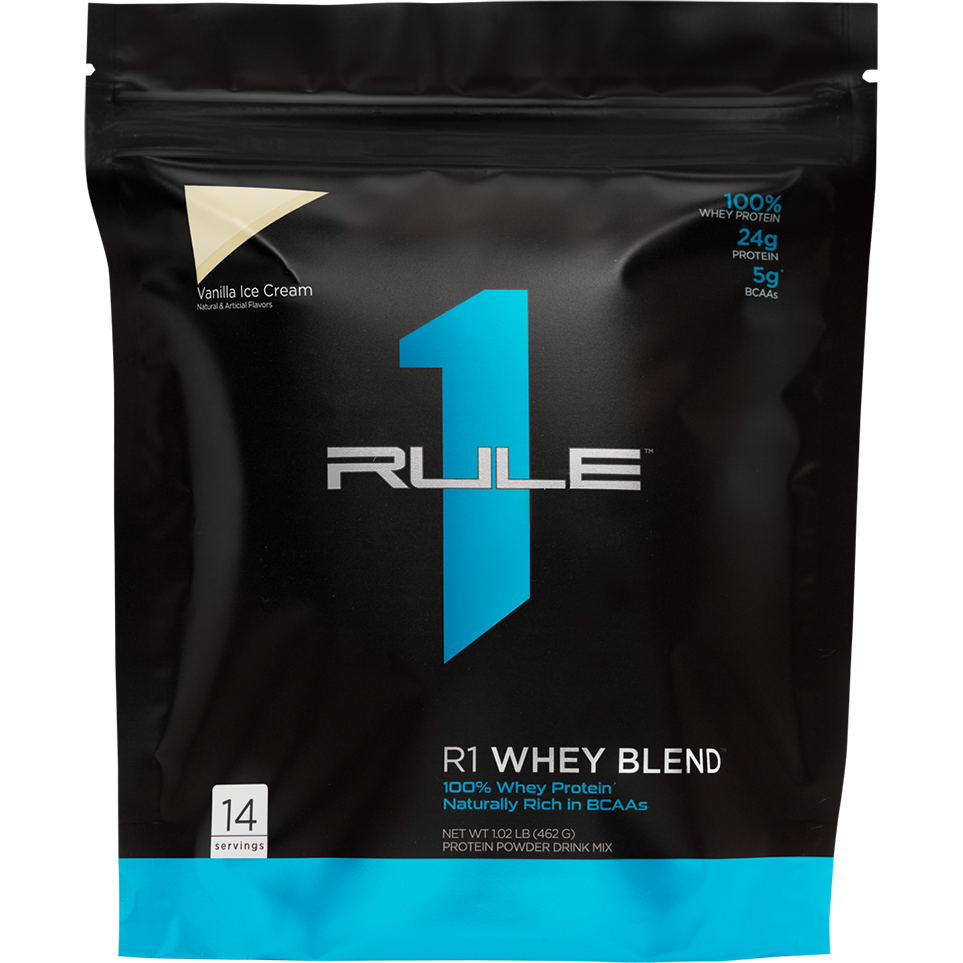 R1 Whey Blend (1lb - 14 servings) Whey Protein Blend Vanilla Ice Cream Rule1