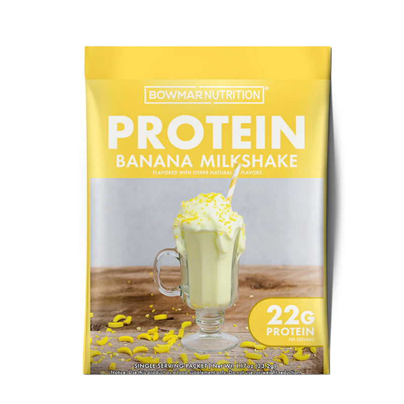 Bowmar Whey Protein Powder Sample (1 serving) bowmar-protein-powder-sachet-1-packet Protein Snacks Banana Milkshake bowmar