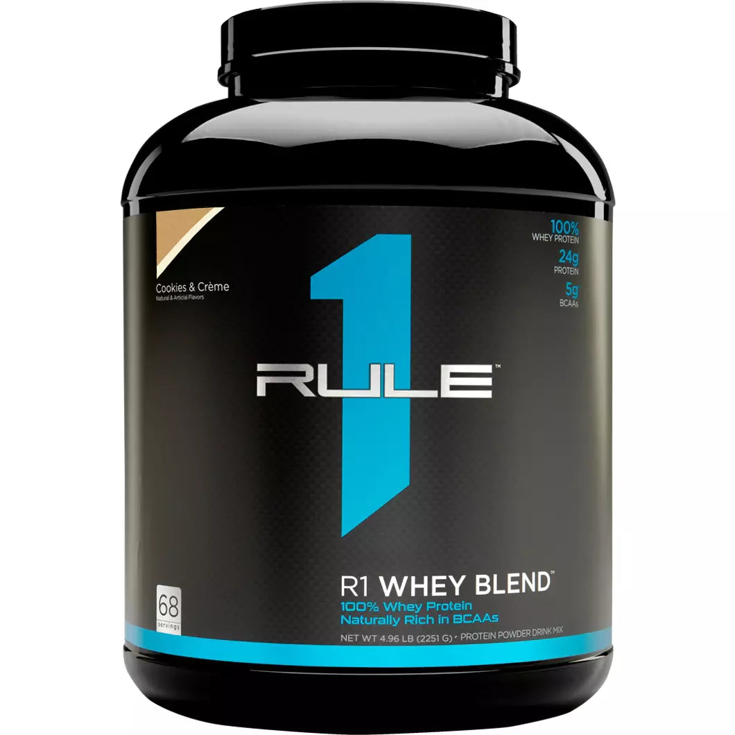 Rule1 Whey Protein Blend (5 lbs) Whey Protein Chocolate Fudge,Vanilla Ice Cream,Cookies & Cream,Chocolate Peanut Butter Top Nutrition and Fitness rule1-whey-protein-blend-5-lbs