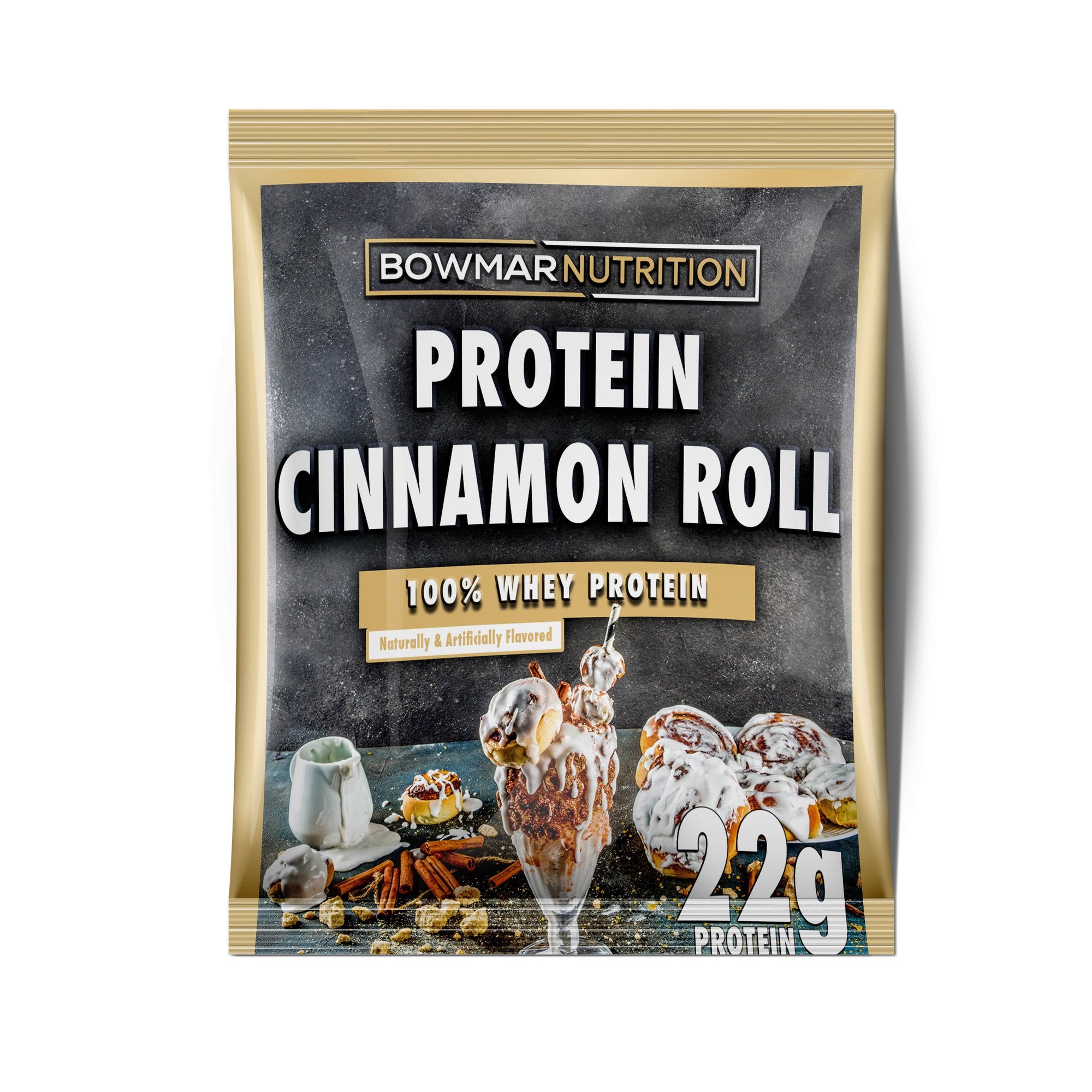 Bowmar Whey Protein Powder Sample (1 serving) bowmar-protein-powder-sachet-1-packet Protein Snacks Cinnamon Roll bowmar
