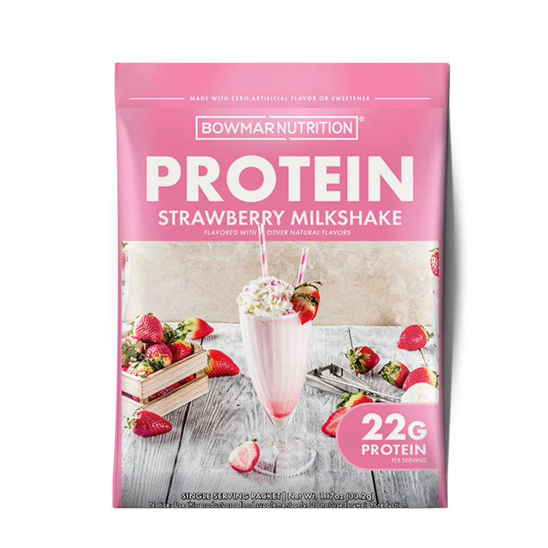 Bowmar Whey Protein Powder Sample (1 serving) bowmar-protein-powder-sachet-1-packet Protein Snacks Strawberry Shake bowmar