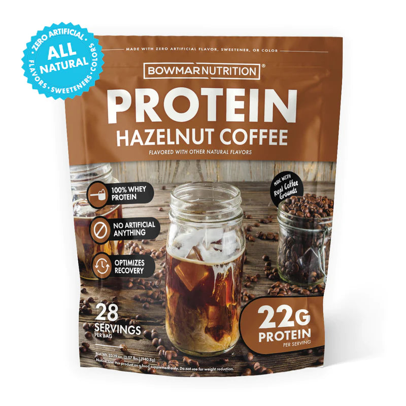 Bowmar Nutrition Whey Protein Powder (2 lbs) Whey Protein Hazelnut Coffee (BAG) Bowmar Nutrition