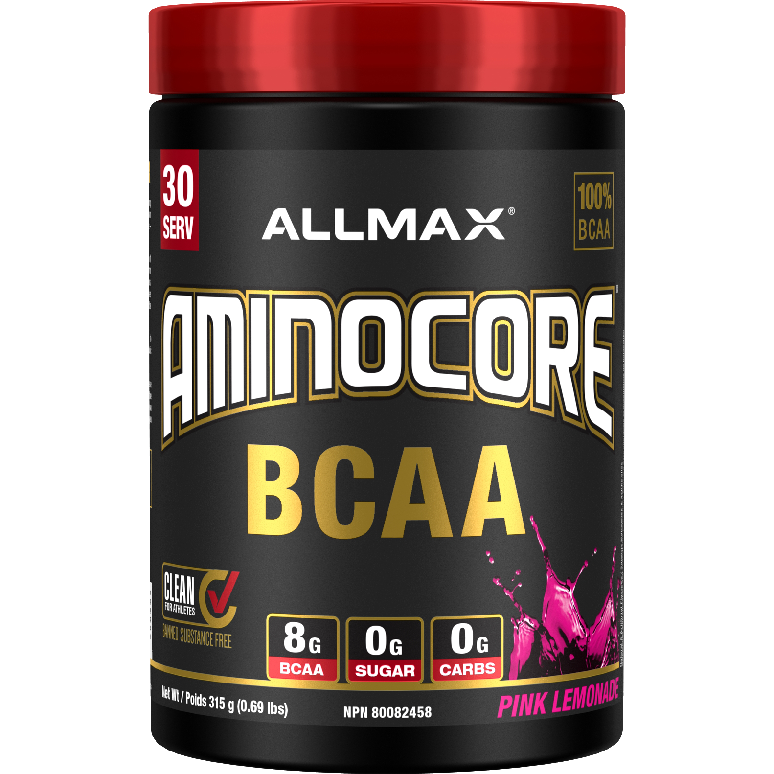 NEW Allmax Aminocore (30 servings) BCAAs and Amino Acids Pink Lemonade Allmax Nutrition