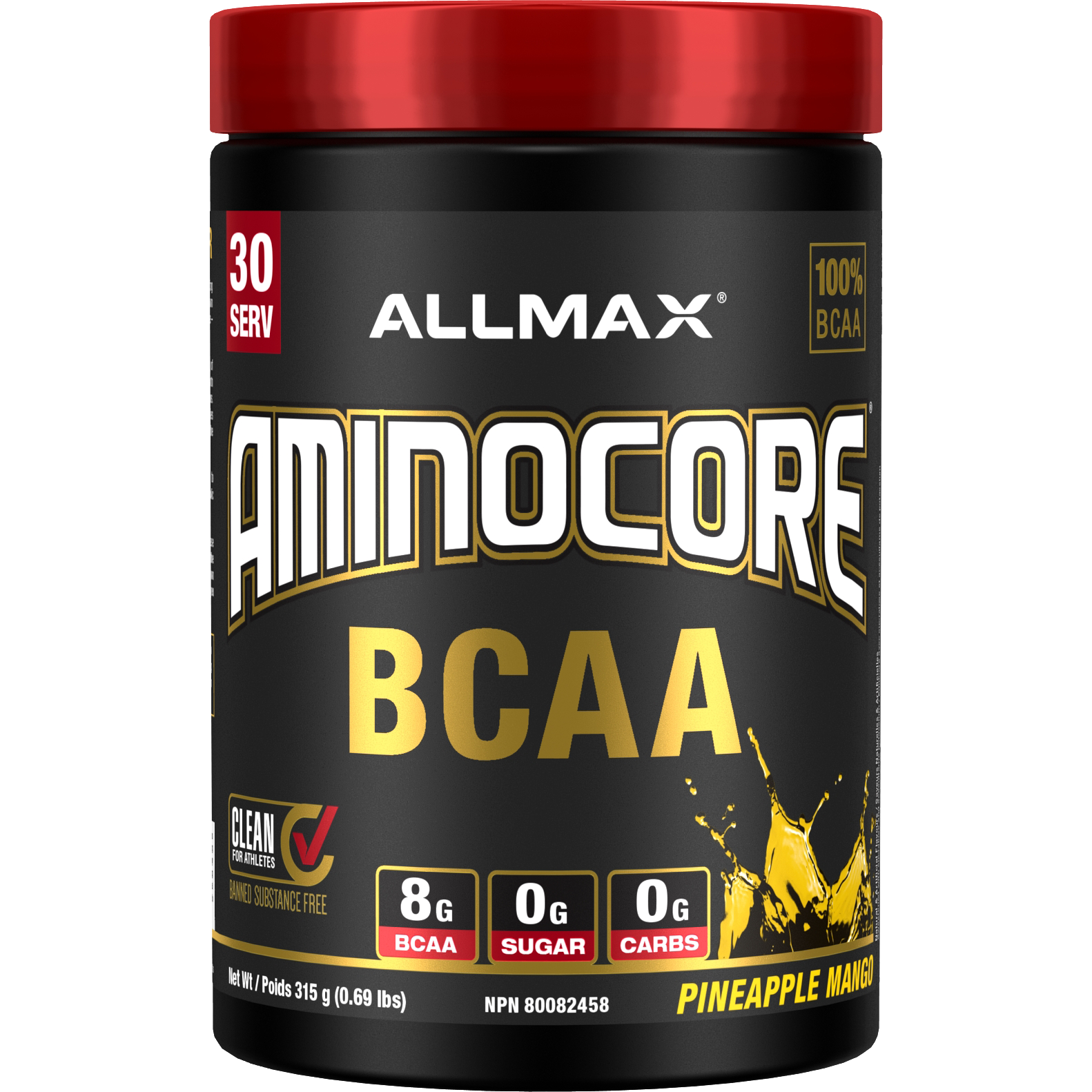 NEW Allmax Aminocore (30 servings) BCAAs and Amino Acids Pineapple Mango Allmax Nutrition