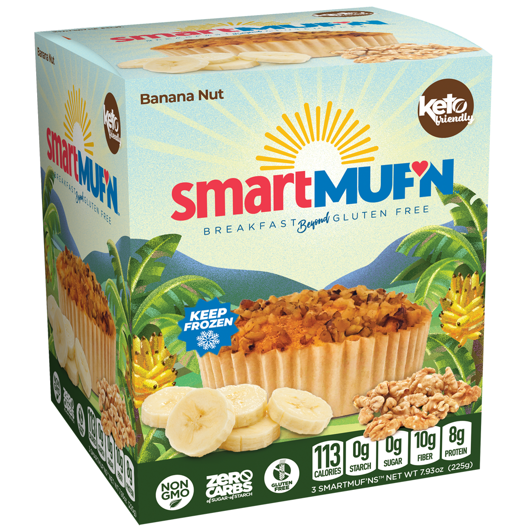 Smart Baking Smartmuf'n (3 pack) *KEEP FROZEN* smartmufn-3-pack-keep-frozen protein snacks Banana Nut SmartBaking