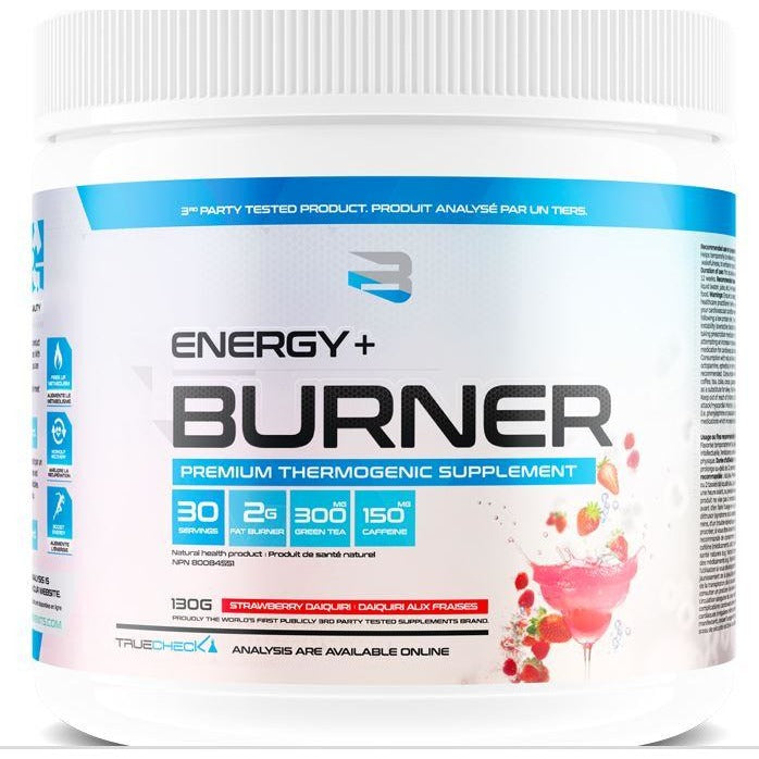 Believe Supplements Energy + Burner - Premium Thermogenic Supplement (30 servings) Fat Burners Strawberry Daiquiri Believe Supplements
