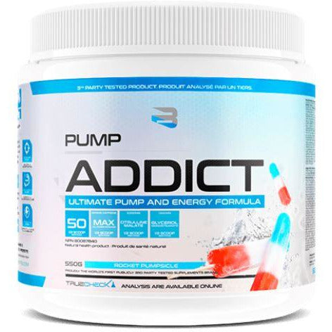 Believe Pump Addict Pre-Workout (50 servings) Pre-workout Rocket Pumpsicle Believe Supplements believe-pump-addict-pre-workout-550-g