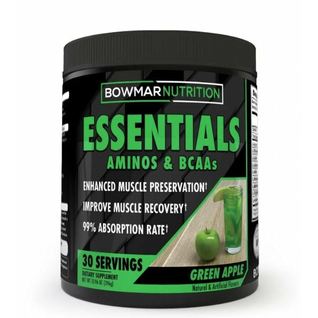Bowmar Essentials Aminos & BCAA's (30 servings) bowmar-essentials-aminos-bcaas-30-servings BCAAs and Amino Acids Green Apple Bowmar Nutrition