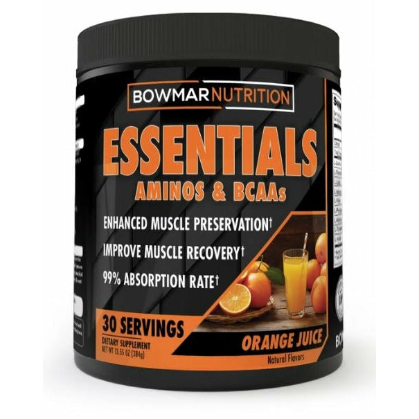 Bowmar Essentials Aminos & BCAA's (30 servings) bowmar-essentials-aminos-bcaas-30-servings BCAAs and Amino Acids Orange Juice Bowmar Nutrition