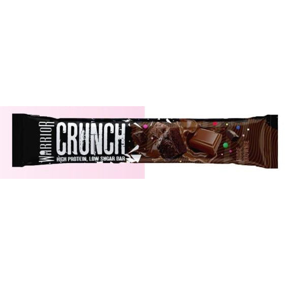 Warrior Crunch Low-Carb Protein Bar (1 Bar) Protein Snacks Fudge Brownie warrior supplements