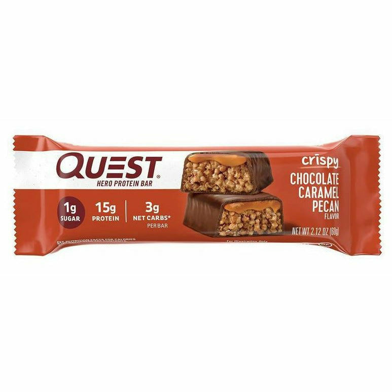 Quest Nutrition Hero Protein Bar (1 bar) Protein Snacks Chocolate Caramel Pecan Quest Nutrition