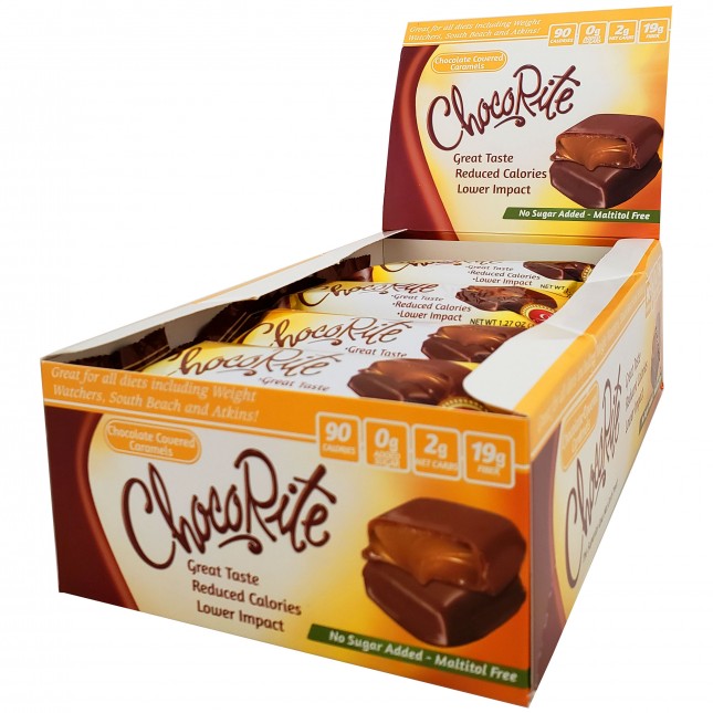 ChocoRite Low Carb KETO Candy Bars Chocolate Box of 16 ChocoRite Top Nutrition Canada