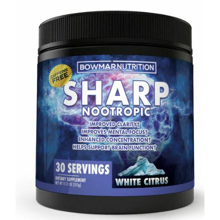 Bowmar Nutrition SHARP Nootropics (30 servings) nootropics White Citrus | STIM FREE Bowmar nutrition