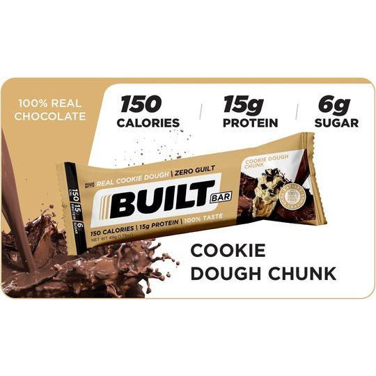 Built Protein Bar (1 BOX of 18) built-protein-bar-1-box-of-18 Protein Snacks Cookie Dough Chunk (BOX OF 18) BEST BY 22/02/200 Built Bar
