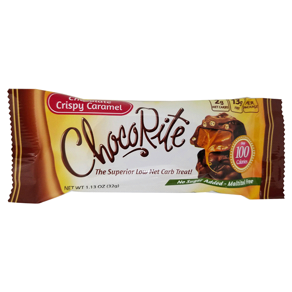 ChocoRite Low Carb KETO Candy Bars Chocolate (1 bar) Protein Snacks Chocolate Crispy Caramel BEST BY 04/2022 ChocoRite