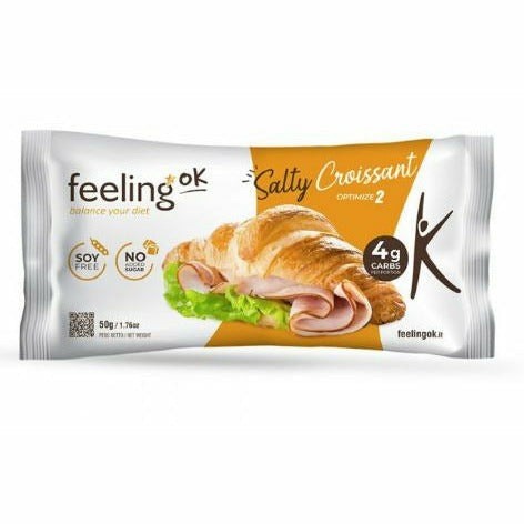 FeelingOK Keto Protein Croissant (1 croissant) Protein Snacks Croissant Optimize (plain salty) BEST BY DEC/2022 FeelingOK