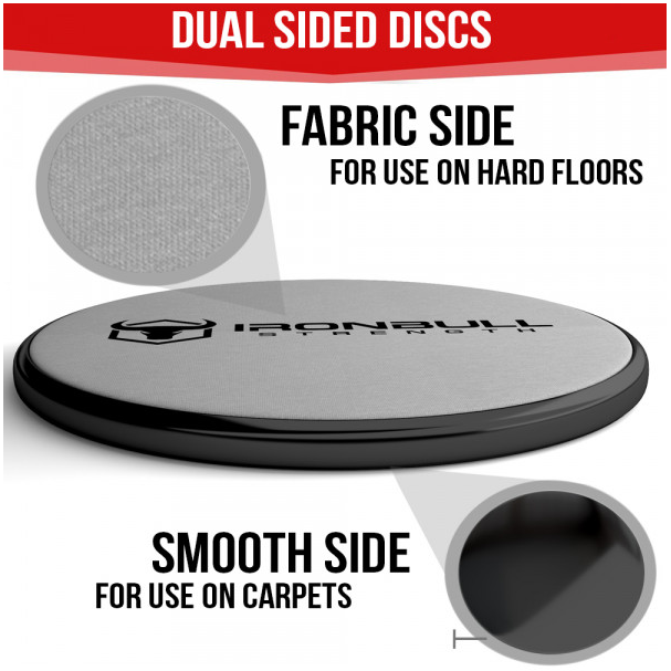 Iron Bull Strength Power Gliderz - Gliding Disks for carpet or floor 1 pair Iron Bull Strength Top Nutrition Canada
