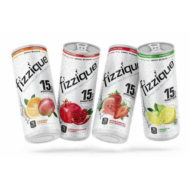 Fizzique Sparkling Protein Water (1 can) Tropical Limon,Strawberry Watermelon,Pomegranate Punch,Orange Mango fizzique fizzique-sparkling-protein-water-1-can
