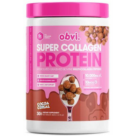 Obvi Flavoured Collagen Protein (30 servings) collagen Fruity Cereal BEST BY 03/23,Cinna Cereal,Cocoa Cereal  BEST BY 03/23,Frosted Cereal,Honey O's BEST BY 03/2022,LIMITED EDITION! Birthday Cupcakes BEST BY 06/2022,LIMITED EDITION Pumpkin Spice Latte,LIMITED EDITION! Pink Velvet,Marshmallow Cereal BEST BY 03/23,Peanut Butter Cups BEST BY 05/23 OBVI