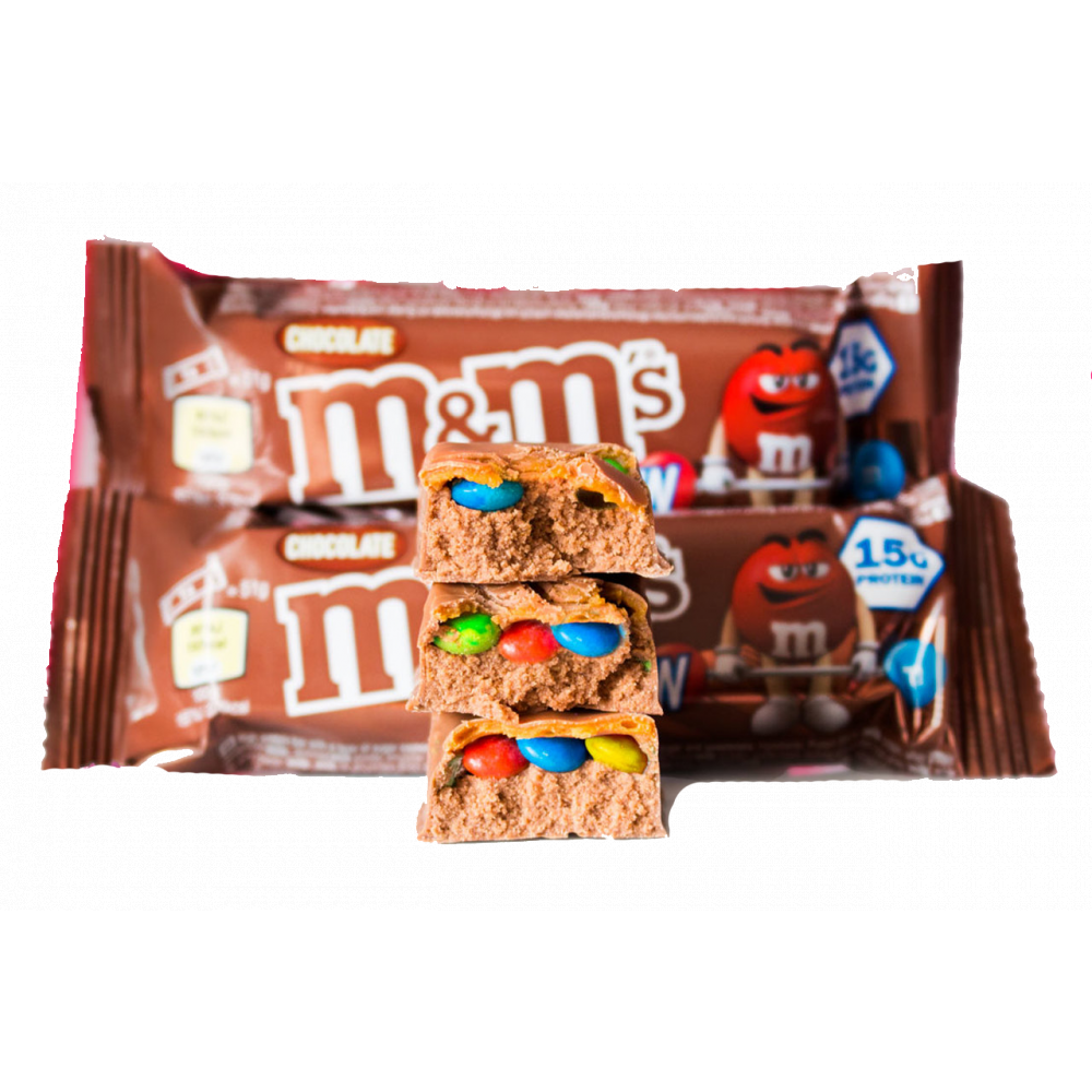 Crispy M&M's  Chocolate Hi-Protein Bar (52g Bar) – theskinnyfoodco