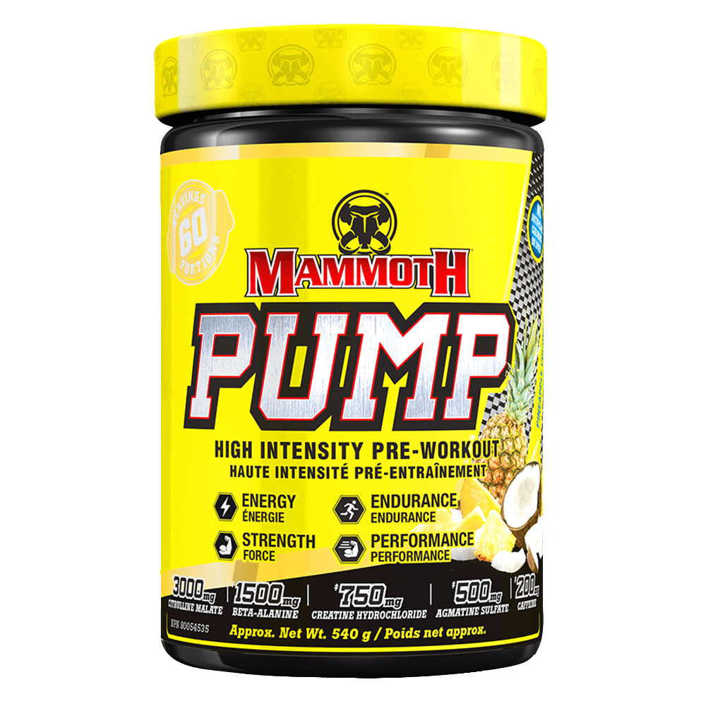 Mammoth Pump Pre-Workout (60 servings) Pre-workout Pineapple Coconut Mammoth