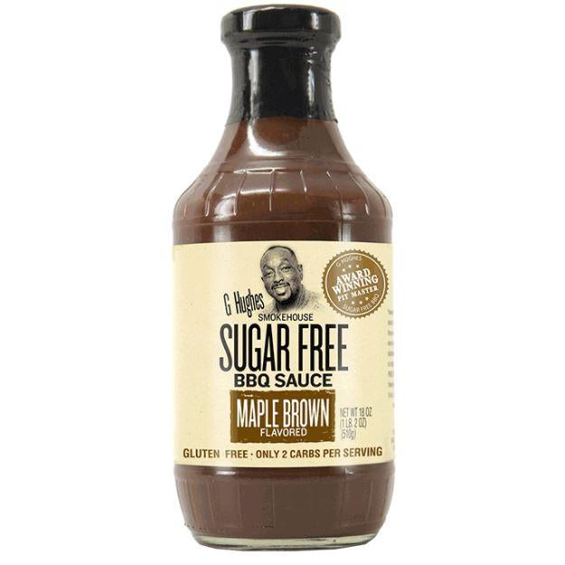 G Hughes Keto Sugar Free BBQ Sauce (18 oz bottle) Protein Snacks Maple Brown G Hughes