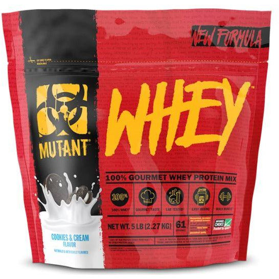 Mutant Whey (5 lbs) Whey Protein Cookies and Cream Mutant