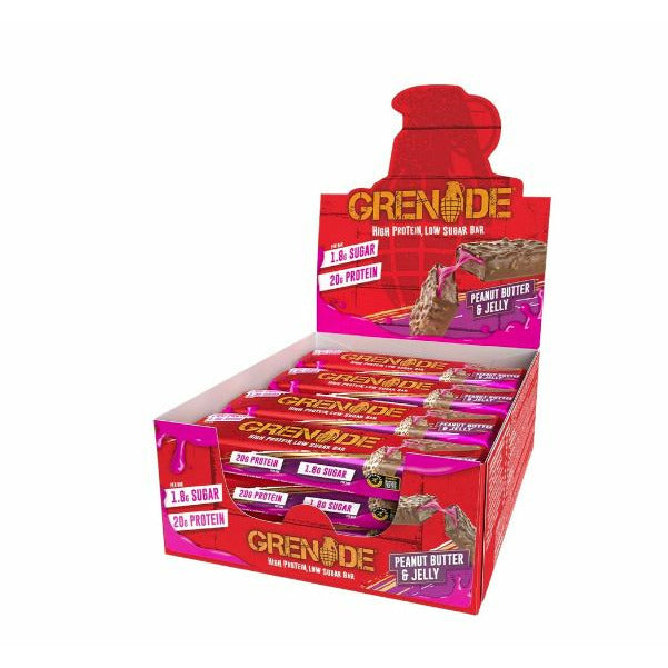 Grenade Carb Killa KETO Protein Bars (Box of 12) Protein Snacks Peanut Butter & Jelly Grenade
