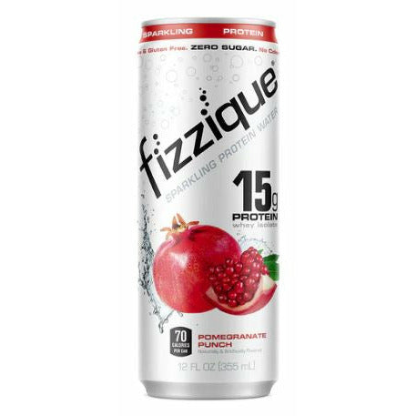Fizzique Sparkling Protein Water (1 can) Pomegranate Punch fizzique